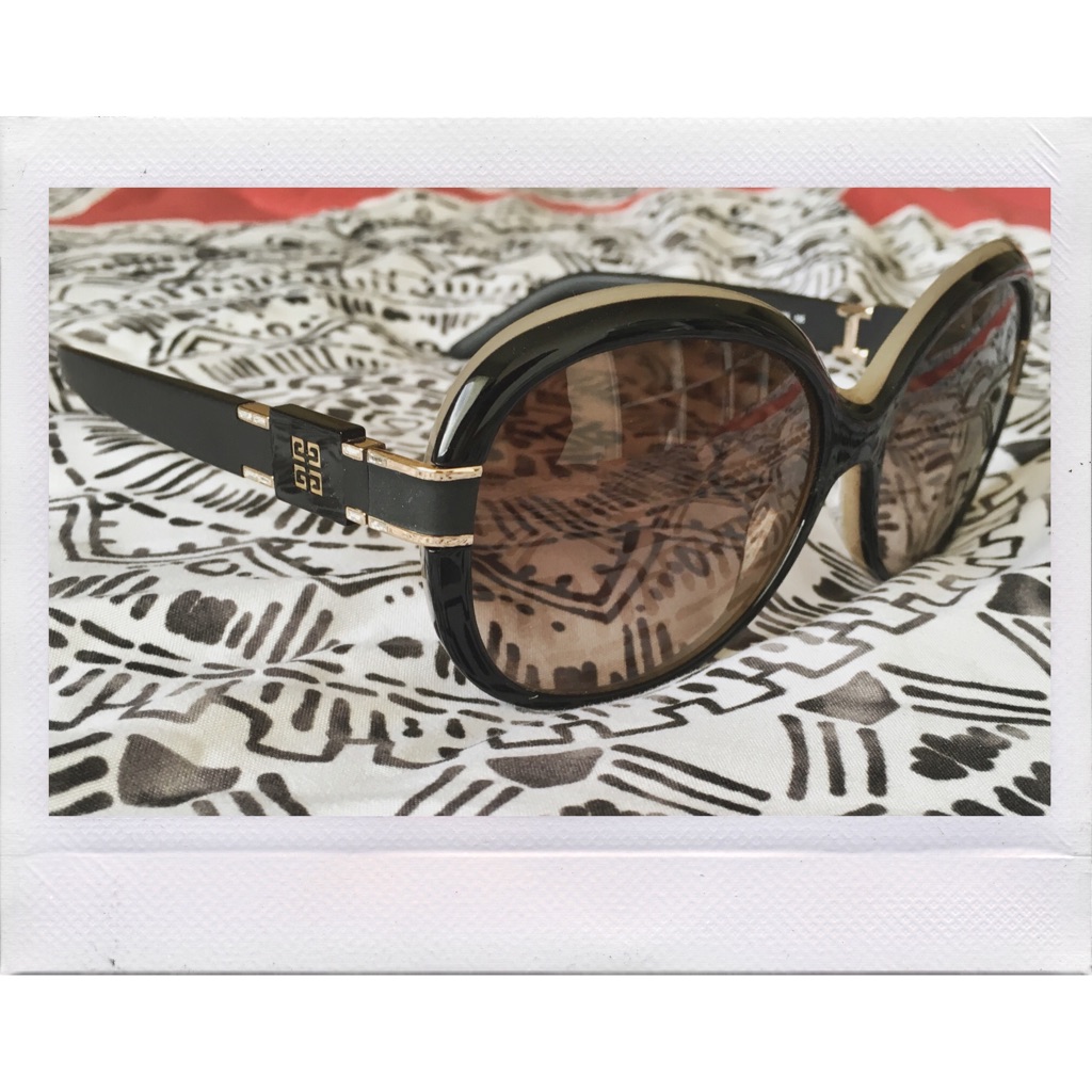 New Givenchy Black And Gold Sunglasses